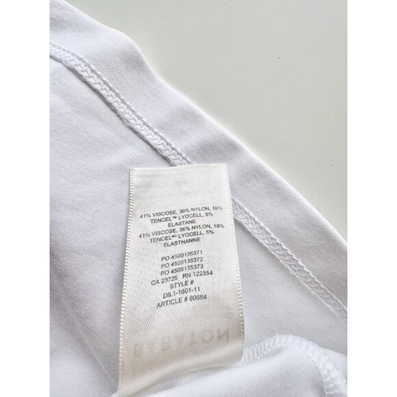 Aritzia BABATON White Viscose Nylon Jersey Crew Neck Muscle Tank Top, Size XS - Picture 6 of 7